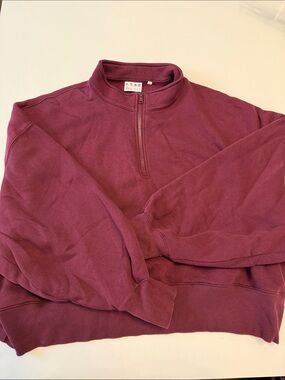 LSKD Go-To Oversized Quarter Zip Sweater